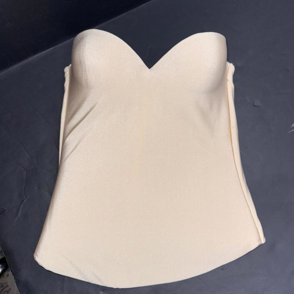 Elegant Cream Strapless Bustier